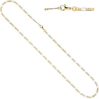 Goldkette JOBO Halsketten Gr. Gelbgold 333, L: 45cm, goldfarben (gelbgold 333) Damen Steg-Panzerkette 333 Gold massiv 45 cm 2 mm