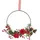 2474U Dekoring Rosen Rot 33 cm Ø FESTIVE RED WINTER - Rot/Grün