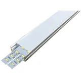 Energmix 2 Meter LED Alu Profil Schiene mit Milchglas Abdeckung Extra Breit 20mm