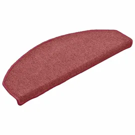 vidaXL 15x Treppenmatten mit Klebebändern Stufenmatten Stufenschoner Treppenschutz Matten Treppenteppich Treppenschoner Rot 65x24x4cm