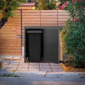 ML-Design Mülltonnenbox 196 x 80 x 120 cm braun