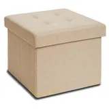 Blumtal Sitztruhe Sitzbank mit Stauraum + Aufbewahrungsboxen bei M & L - Polsterhocker, mit Stauraum, faltbar beige 41 cm x 31 cm x 31 cm