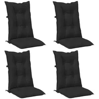 vidaXL Hochlehnerauflage 4 St. 40 x 40 x 5 cm melange schwarz