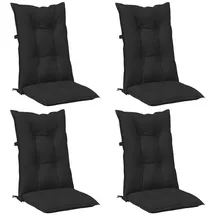 vidaXL Hochlehnerauflage 4 St. 40 x 40 x 5 cm melange schwarz
