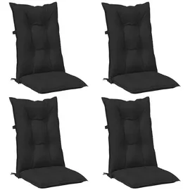 vidaXL Hochlehnerauflage 4 St. 40 x 40 x 5 cm melange schwarz