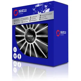 Sparco Satz Radzierblenden Treviso 16-Zoll Schwarz/Silber