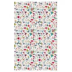 Papier-Tischläufer mit Blumen- und Vogelmuster