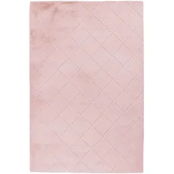 Teppich PADIRO "Imala 125", rosa, B:120cm H:30mm L:160cm, Polyester, Teppiche, Besonders weiche Haptik, flauschig, geprägtes Muster