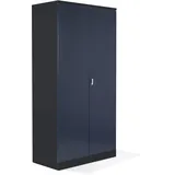 Schrank & Stuhl XXL Werkzeugschrank – Werkstattschrank/Stahlschrank mit 4 höhenverstellbaren, vollverzinkten Fachböden, 195x92x60, Schwarz/Anthrazit