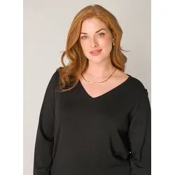 V-Ausschnitt-Pullover »Anine«, Pullover in weicher und formstabiler Qualität, Gr. 50, black, , 15288945-50