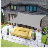 luxuskollektion Sonnensegel Quadrat Wasserdicht UV Schutz Garten 5x5 Grau