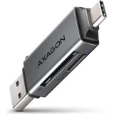 AXAGON CRE-DAC MINI Kartenleser SD, & microSD, UHS-I, SUPERSPEED USB-A + USB-C+