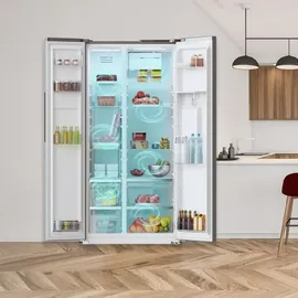 Cecotec Bolero CoolMarket SBS 562 Dark D Side-by-Side (562 l, 1770 mm hoch, Dark Inox)