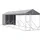 vidaXL Outdoor-Hundezwinger mit Dach 2 x 10 x 2,5 m Stahl Silber