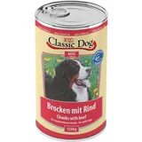 Classic Dog Brocken mit Rind | 6X 1250g Hundefutter nass