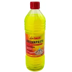Favorit Brennpaste, Brennstoff für Fondues, heiße Steine und Warmhalteplatten, 1 Liter – Flasche