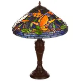 BIRENDY Stehlampe Lampe im Tiffany-Stil 16 Zoll Libelle Tiere Rose Tischlampe