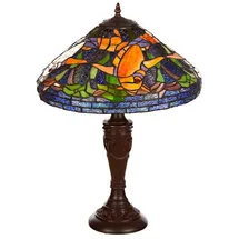 BIRENDY Stehlampe Lampe im Tiffany-Stil 16 Zoll Libelle Tiere Rose Tischlampe