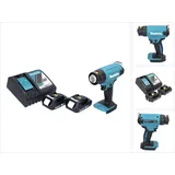 Makita DHG 180 RA Akku Heißluftgebläse 18 V 550 °C + 2x Akku 2,0 Ah + Ladegerät