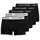 JACK & JONES Solid Boxershorts schwarz/weiß S 5er Pack