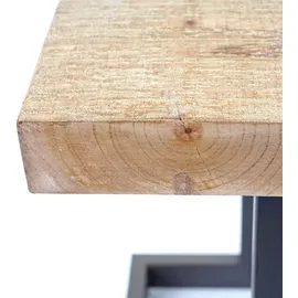 MCW Sitzhocker MCW-A15, Hocker Fußhocker Holzhocker, Tanne Holz rustikal massiv