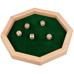 goki Lernspielzeug Würfelteller, 25,7 x 25,7 cm, mit 5 Würfeln