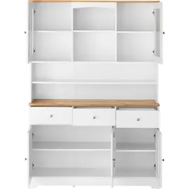 Home Affaire Buffet Kate 128 x 38 x 182 cm Weiß