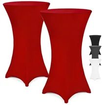DETEX Stehtischhusse Rot Ø 60-65 cm 2er Set