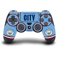 Head Case Designs Offizielle Manchester City Man City FC 2022/23 Heimtrikot Logo Kunst Vinyl Haut Gaming Aufkleber Abziehbild Abdeckung kompatibel mit Sony Playstation 4 PS4 DualShock 4 Controller