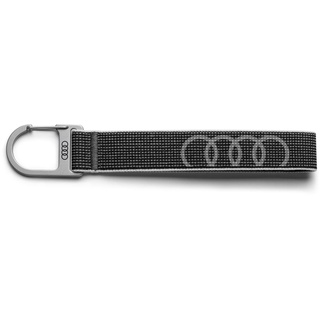 Audi Collection Audi 3182400300 Schlüsselanhänger Schlüsselband Schlaufe Ringe Logo Karabinerhaken, grau