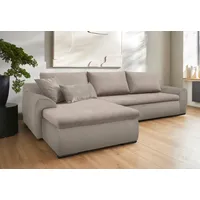 Home Affaire Ecksofa HOME AFFAIRE "Win L-Form, B: 285 cm - OTTO. Verlässliche Qualität.", grau (taupe), B:285cm H:85cm T:176cm, Sofas, Ecksofa, mit 2 Zierkissen, optional Bettfunktion & Bettkasten, Topseller