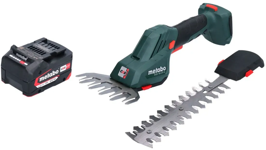 Metabo SGS 18 LTX Q Akku Gras und Strauchschere 18 V + 1x Akku 4,0 Ah - ohne Ladegerät