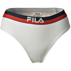 FILA Damen Strings, Vorteilspack - Regular Waist, Logo-Bund, Cotton Stretch, XS-XL Weiß XS 2 Strings (2x1S)
