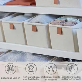 LOVE !T STORE !T Aufbewahrungsbox 30 x 15 x 15 cm 2-tlg. beige