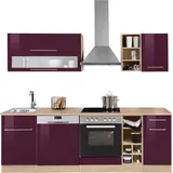 kochstation Küchenzeile KS-Eton 240 cm lila