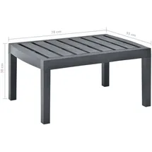 vidaXL Gartentisch 78 x 55 x 38 cm anthrazit