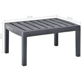 vidaXL Gartentisch 78 x 55 x 38 cm anthrazit