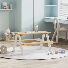 vidaXL Kindertisch IRUN 90 x 79,5 x 50 cm Kiefer massiv weiß