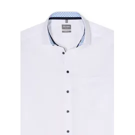 Olymp Businesshemd OLYMP "OLYMP Luxor, comfort fit, New Kent mit extra langem Arm", Herren, Gr. 40, Normaler Arm, weiß, 100% Baumwolle, Hemden
