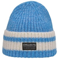 chillouts Strickmütze Cooper Hat mit Kontrast-Streifen blau