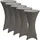 Beautissu Stehtischhusse Stretch Anthrazit Ø 70-75 cm 5er Set