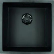 Caressi 2D-Spüle CAGRPP40BK-TU Black Line, Schwarz - Solido