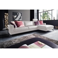 KAWOLA Ecksofa LUGA Leder creme,