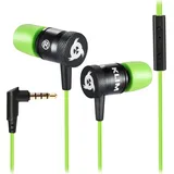 Klim Fusion In-Ear-Kopfhörer mit Kabel - Mikrofon Hi-Fi, Memory-Schaum, 3.5 mm Klinke, Grün
