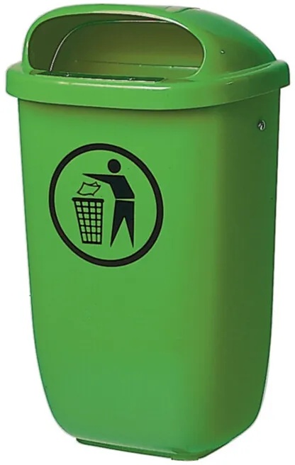 Sulo Abfallbehälter 50l Kunststoff grün H650xB395xT250mm mit Regenhaube