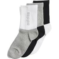 Adidas Linear KIDS Crew SOCKS 3PP, black/white/medium grey heather,