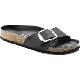 Birkenstock Madrid Big Buckle Nubukleder geölt schmal schwarz 39