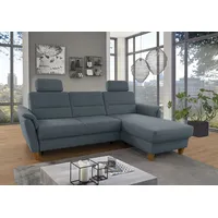 Home Affaire Ecksofa »Palmera L-Form«, Federkern, wahlweise mit Bettfunktion und mit/ohne Bettkasten, blau