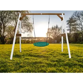 Axi Nestschaukel Summer Weiß Holz, Kunststoff, Metall