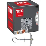 TOX Germany TOX Dübel, Pirat Eddi-S M6 mit Haken, galvanisch verzinkt, automatischer Klappdübel, bei Hohlräumen, inkl. Unterlegscheibe aus Metall + Sechskantmutter, 25 Stück in der Kartonage, 024100121